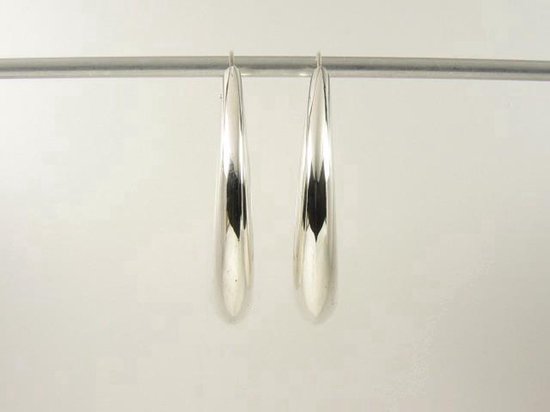 Grote zilveren oorringen afbeelding 2