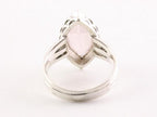 Zware bewerkte zilveren ring met rozenkwarts afbeelding 2