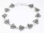 Zilveren armband met vlinders afbeelding 1