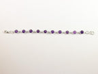 Fijne zilveren schakelarmband met amethist afbeelding 4