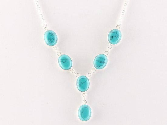 Zilveren ketting met turkoois afbeelding 1