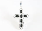 Zilveren kruishanger met onyx afbeelding 3