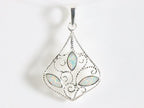 Opengewerkte zilveren hanger met welo opaal afbeelding 4