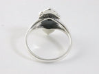 Bewerkte zilveren ring met abalone schelp afbeelding 3