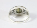 Opengewerkte zilveren ring met labradoriet afbeelding 3