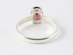 Fijne hoogglans zilveren ring met rhodoliet afbeelding 3