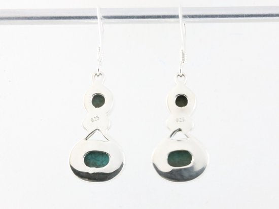 Zilveren oorbellen met turkoois afbeelding 3