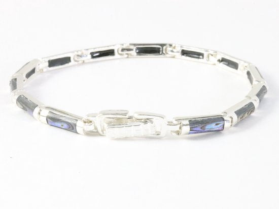Zilveren armband met abalone schelp afbeelding 2