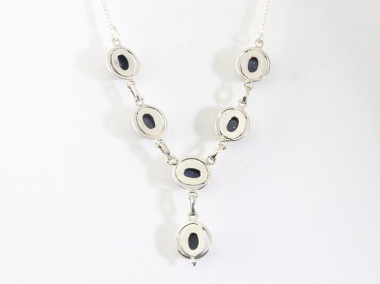 Zilveren ketting met lapis lazuli afbeelding 2