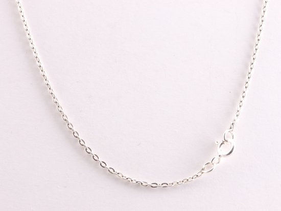 Bewerkte zilveren hanger met oceaan jaspis aan ketting afbeelding 5