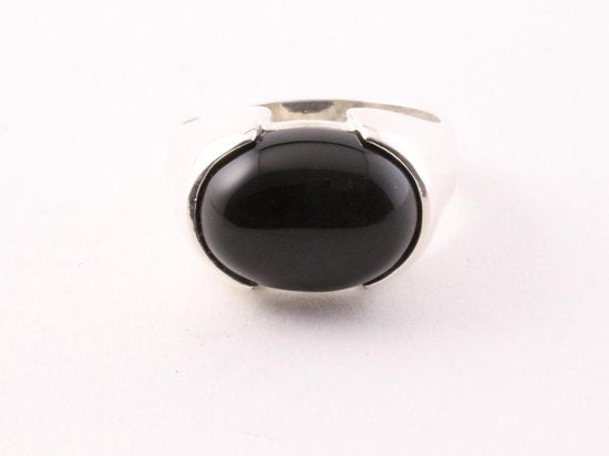 Zilveren ring met onyx afbeelding 4