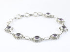 Bewerkte zilveren armband met amethist afbeelding 2