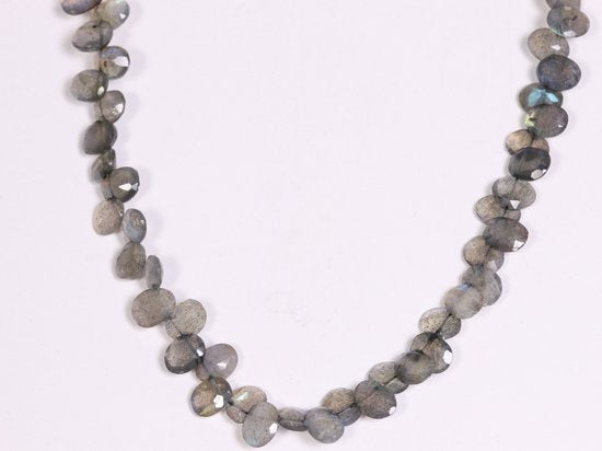 Collier met labradoriet kralen en zilveren sluiting afbeelding 3