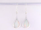 Druppelvormige zilveren oorbellen met welo opaal afbeelding 4