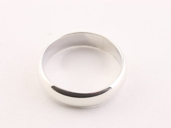 Fijne gladde zilveren ring afbeelding 2