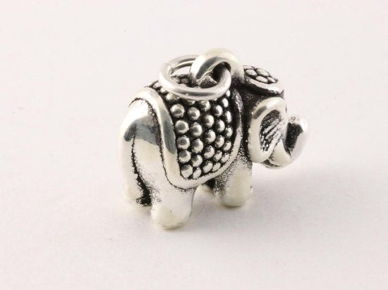 Zilveren olifant hanger afbeelding 3