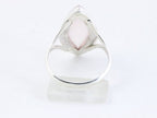 Hoogglans zilveren ring met rozenkwarts afbeelding 3