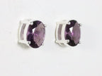 Zilveren oorstekers met amethist afbeelding 1