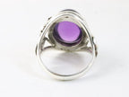 Opengewerkte zilveren ring met amethist afbeelding 3