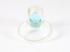 Hoogglans zilveren ring met blauwe topaas afbeelding 3