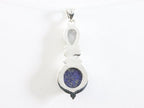 Bewerkte zilveren hanger met lapis lazuli en regenboog maansteen afbeelding 3