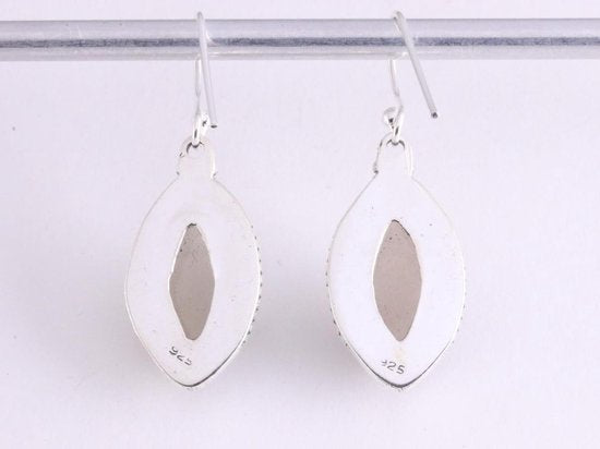 Bewerkte zilveren oorbellen met rookkwarts afbeelding 2