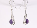 Zilveren oorbellen met amethist afbeelding 2