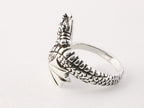 Zilveren draak ring afbeelding 4