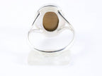 Hoogglans zilveren ring met tijgeroog afbeelding 3