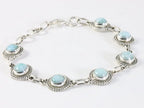 Bewerkte zilveren armband met larimar afbeelding 2