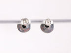 Fijne bewerkte ronde zilveren oorstekers met tijgeroog afbeelding 3