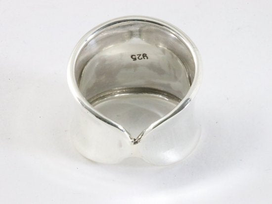 Brede hoogglans zilveren ring afbeelding 3