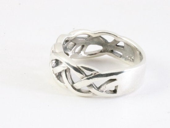 Opengewerkte zilveren ring afbeelding 2