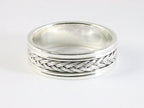Zilveren ring met kabelpatroon afbeelding 1
