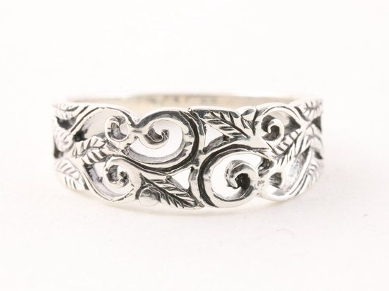 Fijne opengewerkte zilveren ring afbeelding 4