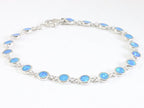 Hoogglans zilveren armband met Australische opaal afbeelding 2
