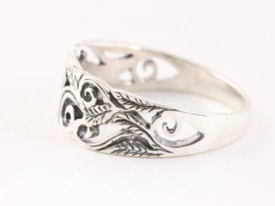 Fijne opengewerkte zilveren ring afbeelding 2