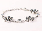 Zilveren armband met blauwe topaas afbeelding 2