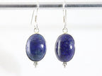 Fijne zilveren oorbellen met lapis lazuli afbeelding 4