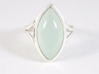 Hoogglans zilveren ring met aqua chalcedoon afbeelding 4