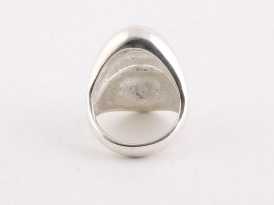 Zware opengewerkte zilveren ring afbeelding 3