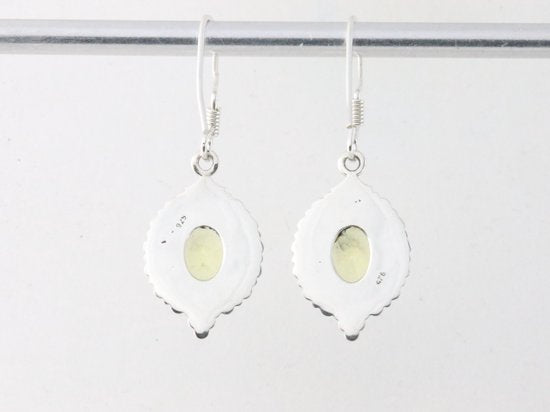 Fijne bewerkte zilveren oorbellen met citrien afbeelding 3