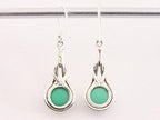 Zilveren oorbellen met groene onyx afbeelding 3