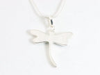 Zilveren libelle hanger met Australische opaal aan ketting afbeelding 3