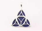 Zilveren triquetra hanger met lapis lazuli afbeelding 3