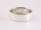 Gladde zilveren ring afbeelding 1