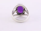 Opengewerkte zilveren ring met amethist afbeelding 3