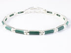 Zilveren armband met malachiet afbeelding 1
