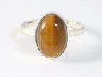 Ovale zilveren ring met tijgeroog afbeelding 4