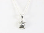 Fijne zilveren schildpad hanger aan ketting afbeelding 4